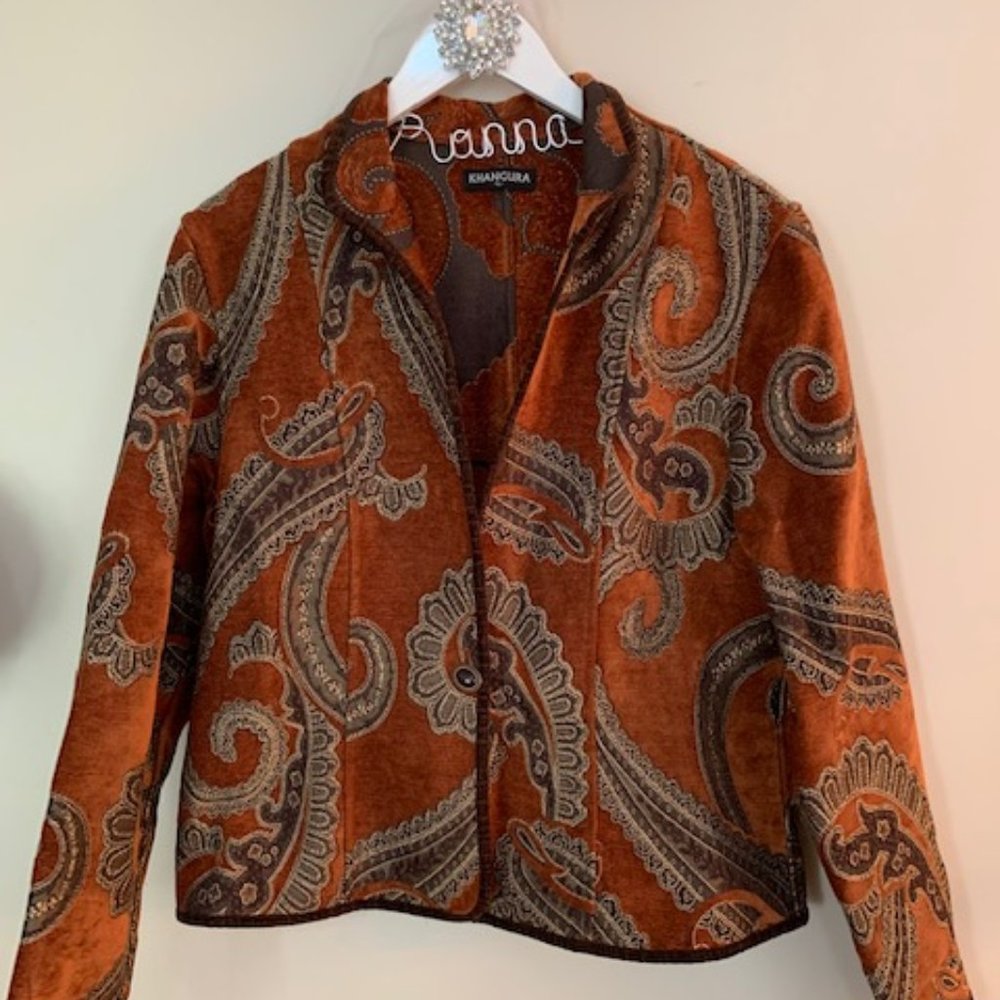 Khangura Women Orange Blazer
